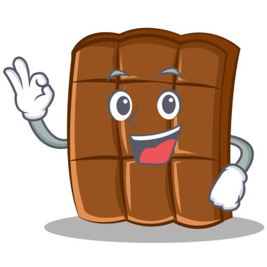 Çikolata karakter karikatür tarzı Tamam