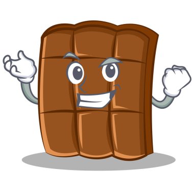 Başarılı çikolata karakter karikatür tarzı