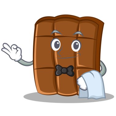 Garson çikolata karakter karikatür tarzı