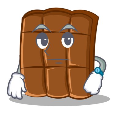 Çikolata karakter karikatür tarzı bekliyor