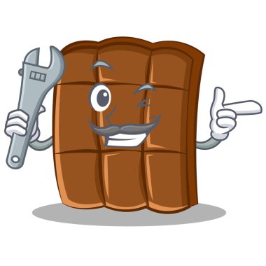 Makinist çikolata karakter karikatür tarzı