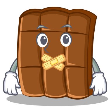 Sessiz çikolata karakter karikatür tarzı