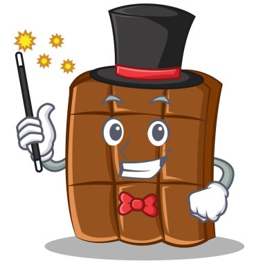 Sihirbaz çikolata karakter karikatür tarzı