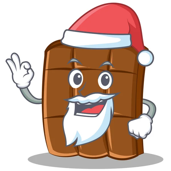 Caráter de chocolate de Santa estilo cartoon — Vetor de Stock