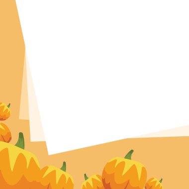 Akçaağaç ve kabak ile Şükran Tema çerçeve