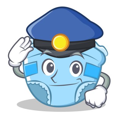 Polis bebek bezi karakter karikatür