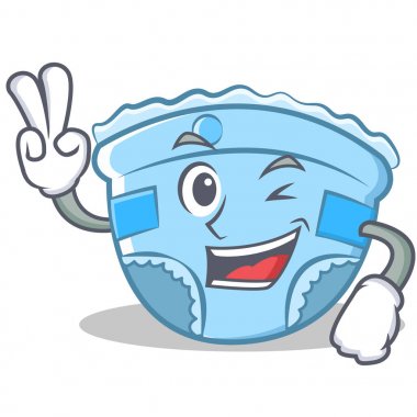 İki parmak bebek bezi karakter karikatür