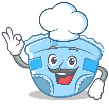 Şef bebek bezi karakter karikatür