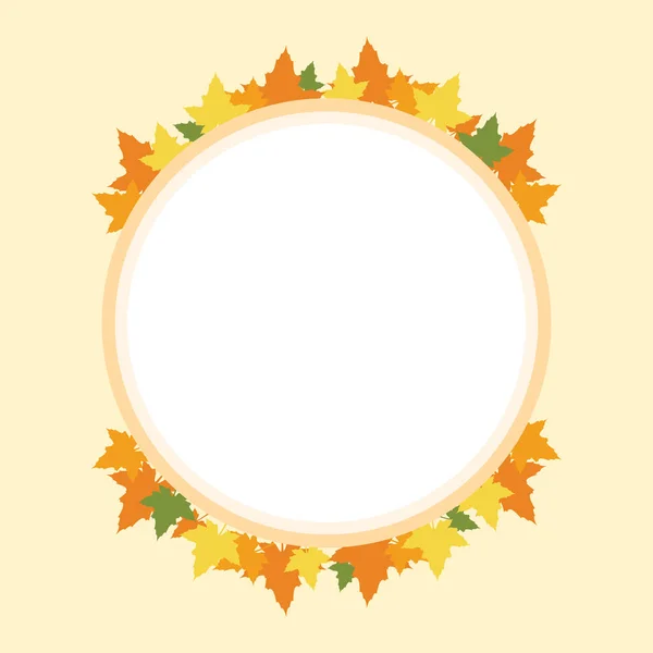 Cadre Thanksgiving thème avec érable et citrouille — Image vectorielle