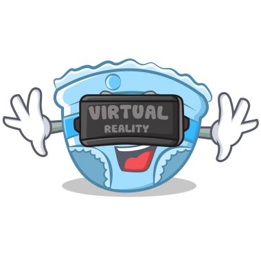 Sanal gerçeklik bebek bezi karakter karikatür ile