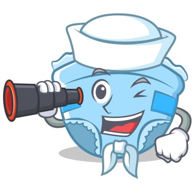 Denizci dürbün bebek bezi karakter karikatür ile