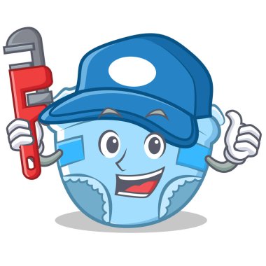 Tesisatçı bebek bezi karakter karikatür