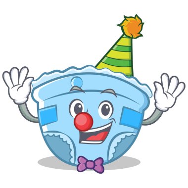Palyaço bebek bezi karakter karikatür