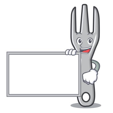 Tahta çatal karakter karikatür tarzı ile