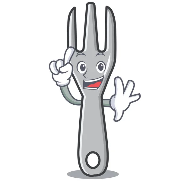 Vinger vork tekenstijl cartoon — Stockvector