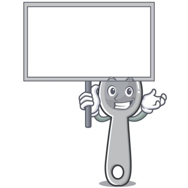 Tahta kaşık karakter karikatür tarzı getirmek