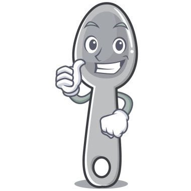 Kaşık karakter karikatür tarzı Yaşasın