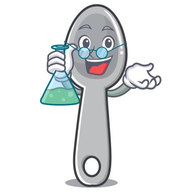 Profesör kaşık karakter karikatür tarzı