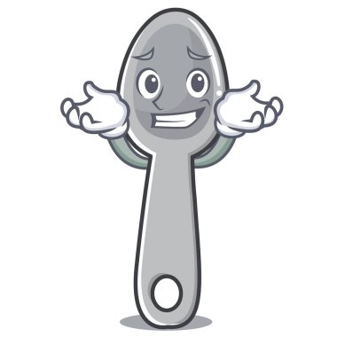 Sırıtan kaşık karakter karikatür tarzı