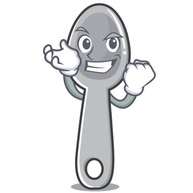 Başarılı kaşık karakter karikatür tarzı