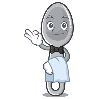 Garson kaşık karakter karikatür tarzı