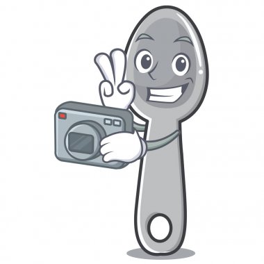 Fotoğraf kaşık karakter karikatür tarzı