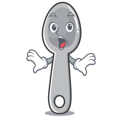 Sürpriz kaşık karakter karikatür tarzı