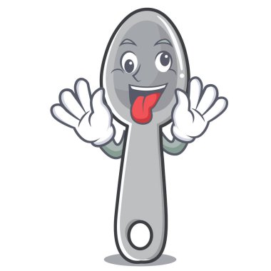 Deli kaşık karakter karikatür tarzı