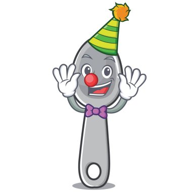 Palyaço kaşık karakter karikatür tarzı