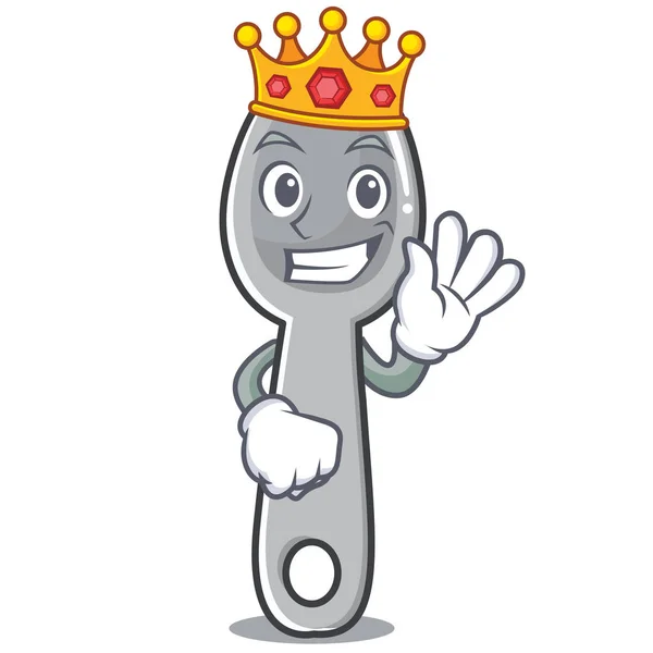 König Löffel Charakter Cartoon-Stil — Stockvektor