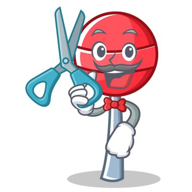 Kuaför tatlı lolipop karakter karikatür