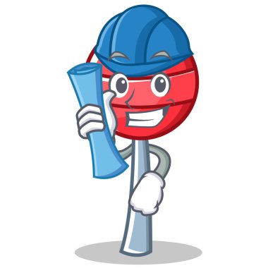Mimar tatlı lolipop karakter karikatür