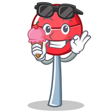Dondurma tatlı lolipop karakter karikatür ile