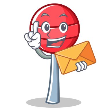 Zarf tatlı lolipop karakter karikatür ile