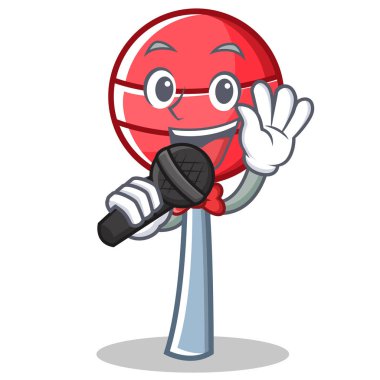 Şarkı tatlı lolipop karakter karikatür