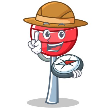 Explorer tatlı lolipop karakter karikatür