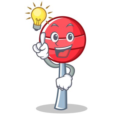 Bir fikir tatlı lolipop karakter karikatür var