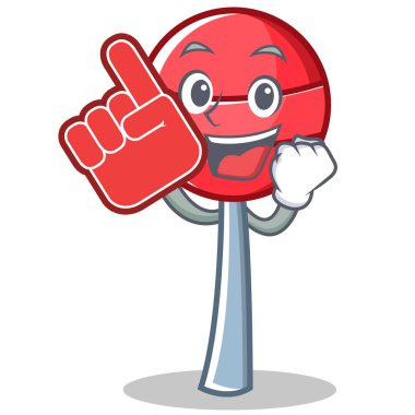 Köpük parmak tatlı lolipop karakter karikatür