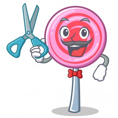 Kuaför şirin lolipop karakter karikatür