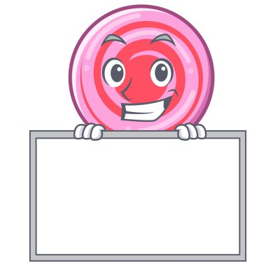 Yönetim Kurulu şirin lolipop karakter karikatür ile sırıtarak