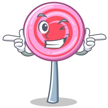 Wink şirin lolipop karakter karikatür