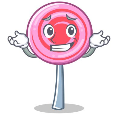 Sırıtış tatlı lolipop karakter karikatür