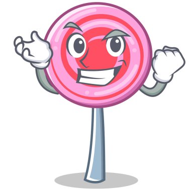 Başarılı şirin lolipop karakter karikatür