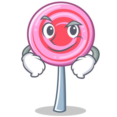Smirking şirin lolipop karakter karikatür