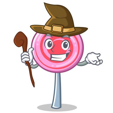 Cadı şirin lolipop karakter karikatür