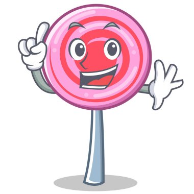 Parmak şirin lolipop karakter karikatür