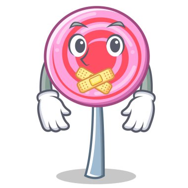 Sessiz şirin lolipop karakter karikatür
