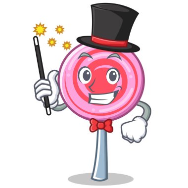 Büyücü şirin lolipop karakter karikatür