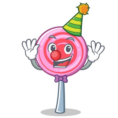 Palyaço şirin lolipop karakter karikatür