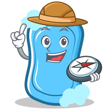 Explorer mavi sabun karakter karikatür